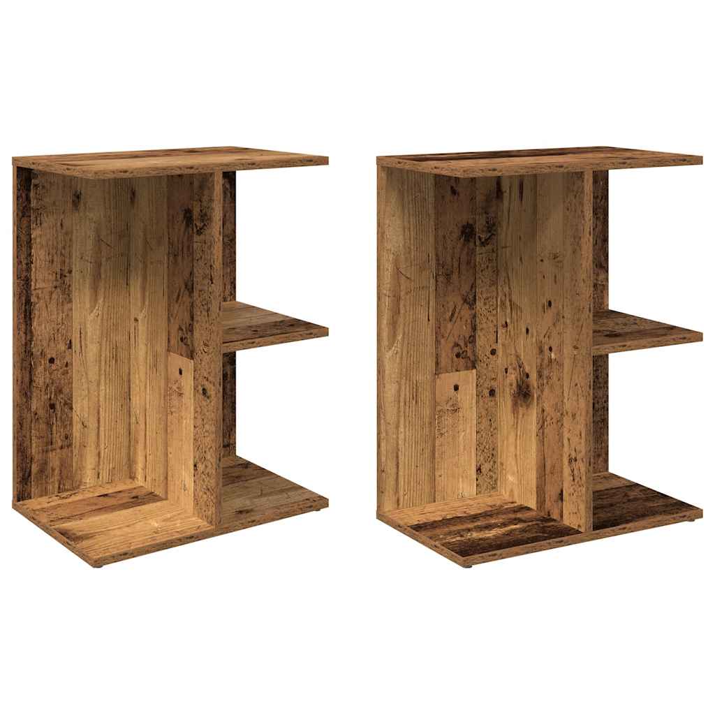 Noćni ormarići 2 kom staro drvo 46,5x29x61cm konstruiranog drva