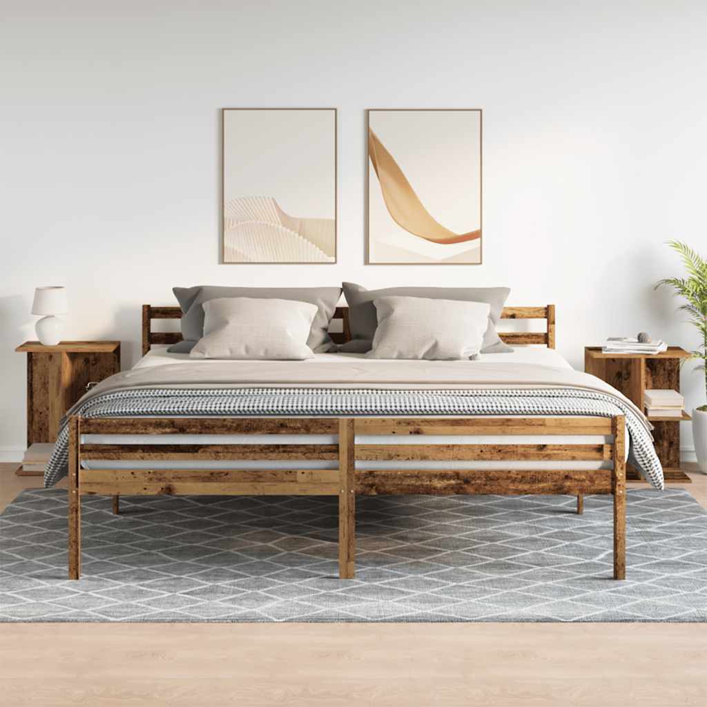 Noćni ormarići 2 kom staro drvo 46,5x29x61cm konstruiranog drva
