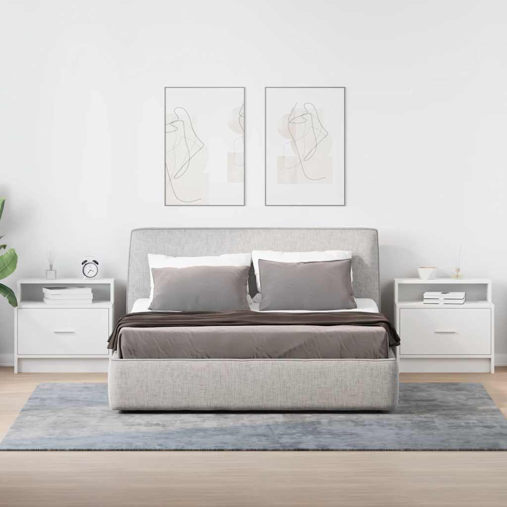 Noćni ormarići s ladicom 2 kom bijeli 51x31x47 cm