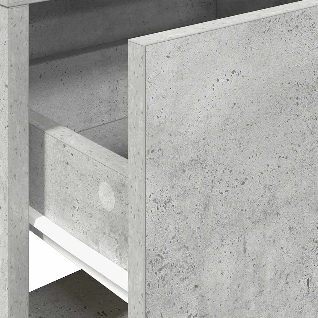 Noćni ormarić s ladicom beton sivi 51x31x47 cm