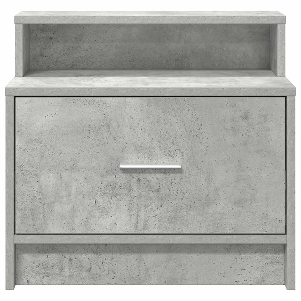 Noćni ormarići s ladicom 2 kom beton sivi 51x31x47 cm