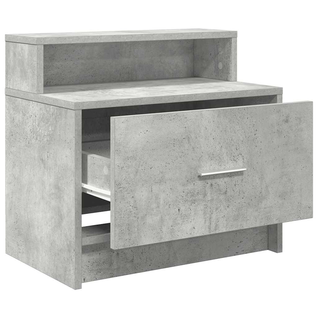Noćni ormarići s ladicom 2 kom beton sivi 51x31x47 cm