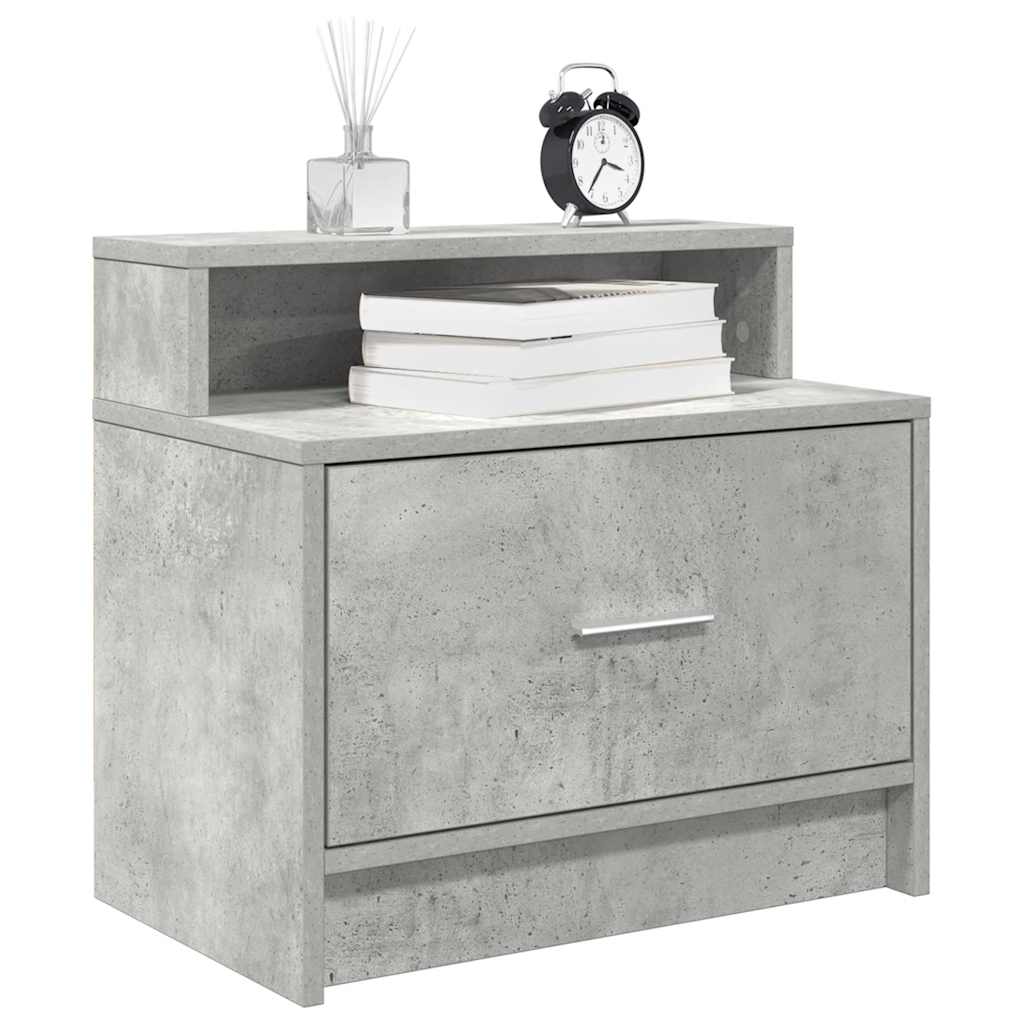 Noćni ormarići s ladicom 2 kom beton sivi 51x31x47 cm