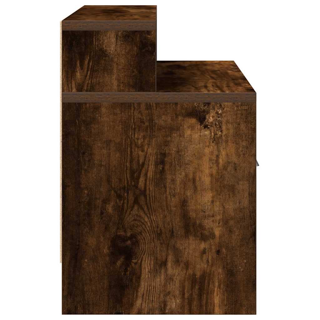 Noćni ormarići s ladicom 2 kom dimljeni hrast 51x31x47 cm