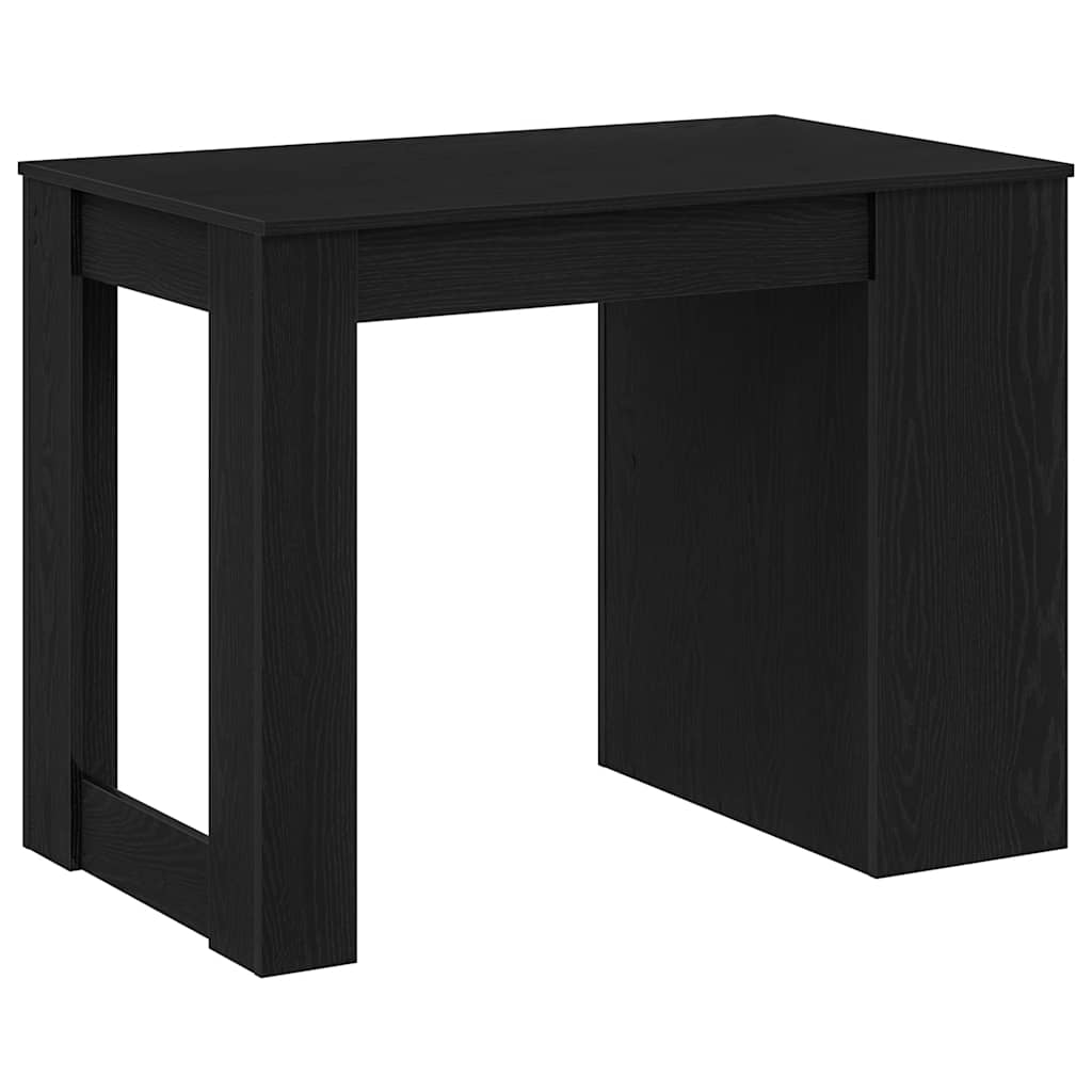 Radni stol s ladicom i policom crni hrast 102x62x77,5 cm