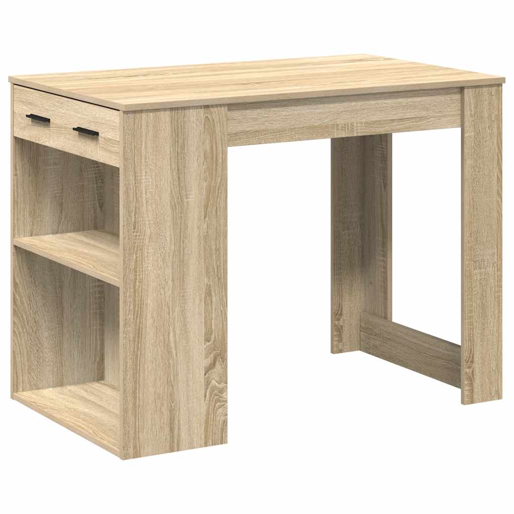 Radni stol s ladicom i policom sonoma hrast 102x62x77,5 cm