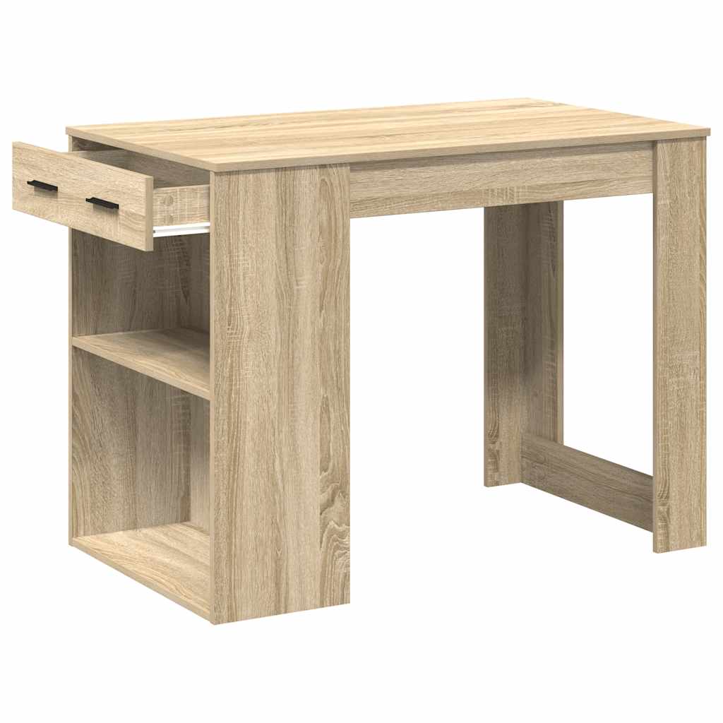 Radni stol s ladicom i policom sonoma hrast 102x62x77,5 cm