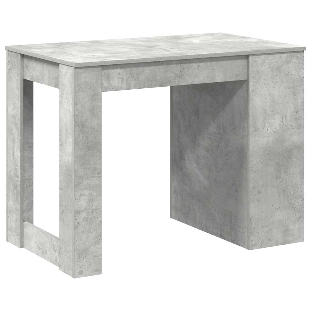 Radni stol s ladicom i policom beton sivi 102x62x77,5 cm