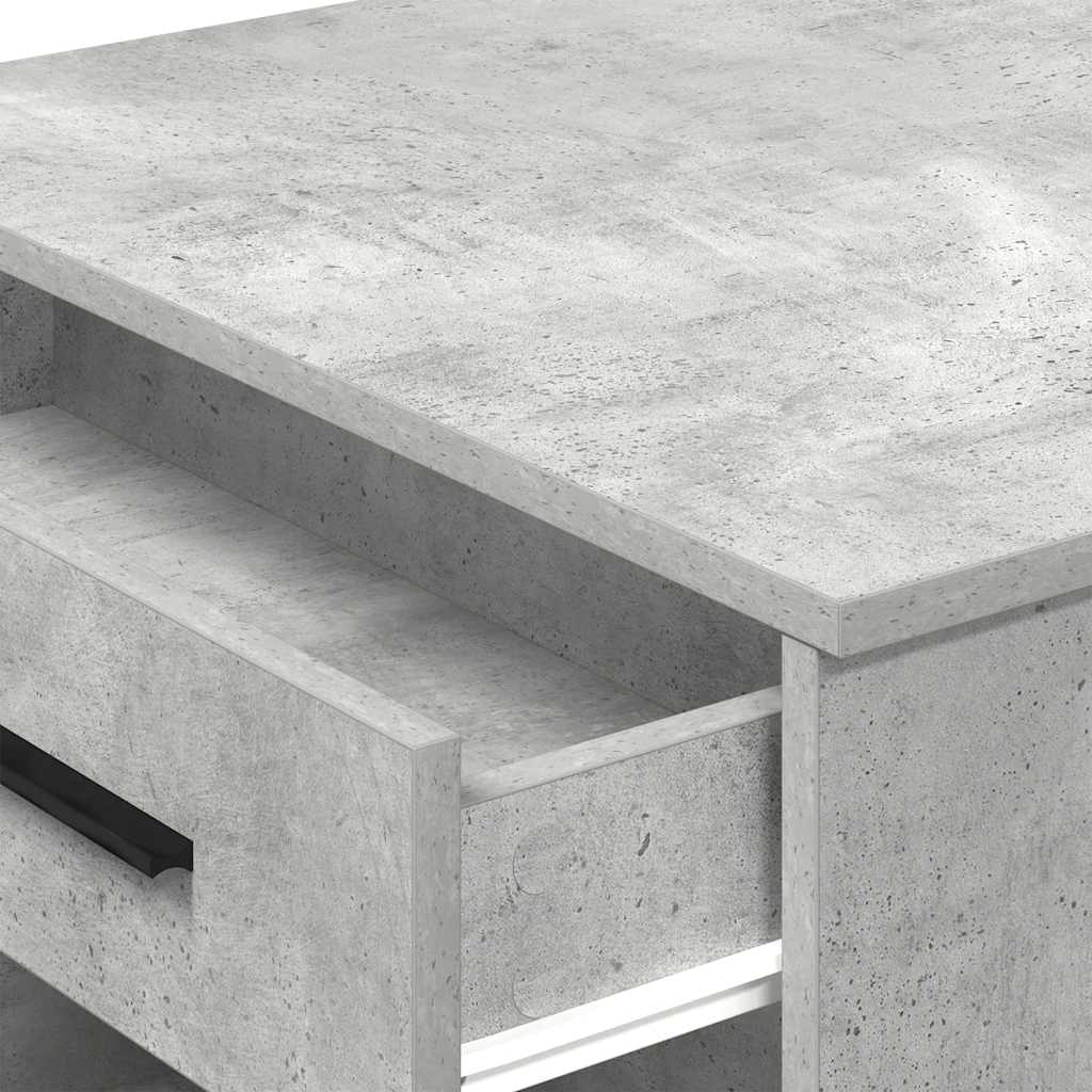 Radni stol s ladicom i policom beton sivi 102x62x77,5 cm