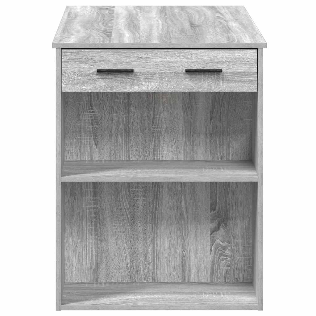Radni stol s ladicom i policom siva sonoma 102x62x77,5 cm