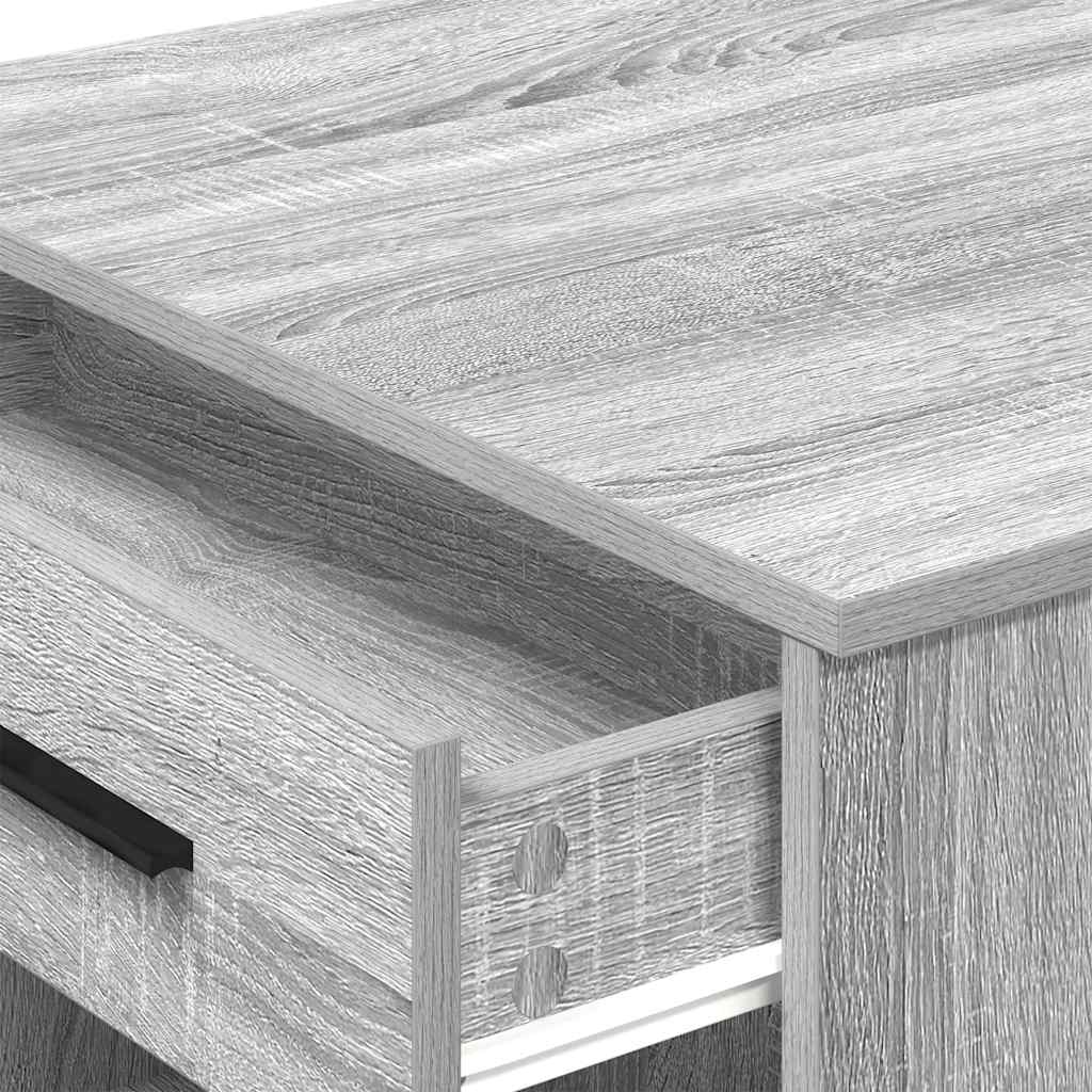Radni stol s ladicom i policom siva sonoma 102x62x77,5 cm