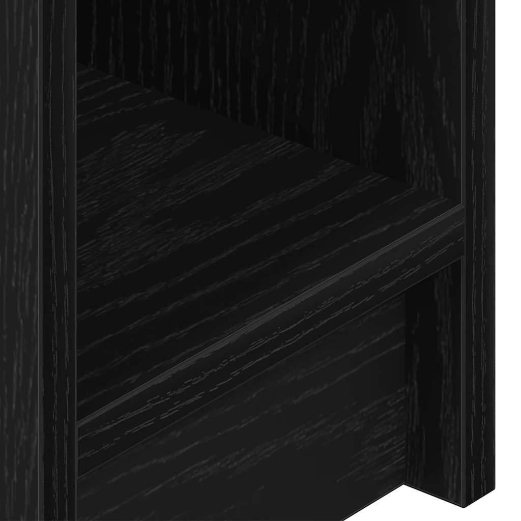 Noćni ormarić s ladicom crni hrast 20x36x60 cm