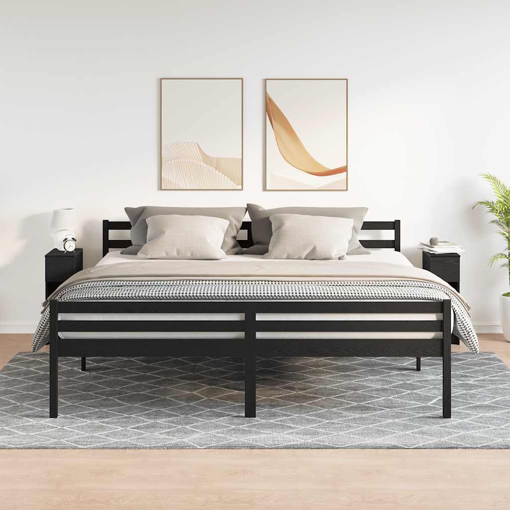 Noćni ormarići s ladicom 2 kom crni hrast 20x36x60 cm