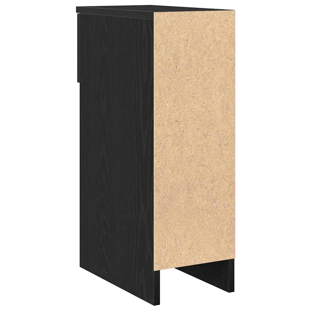 Noćni ormarići s ladicom 2 kom crni hrast 20x36x60 cm