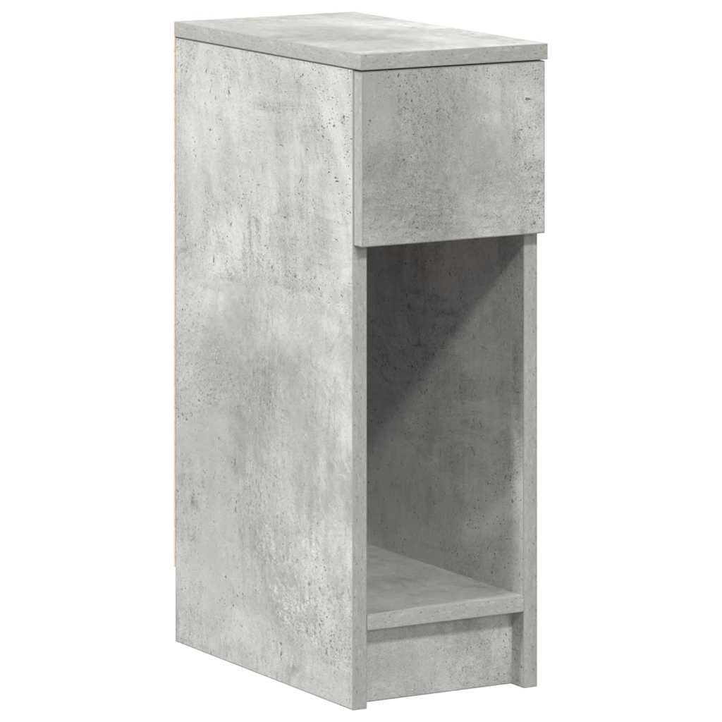 Noćni ormarić s ladicom beton sivi 20x36x60 cm