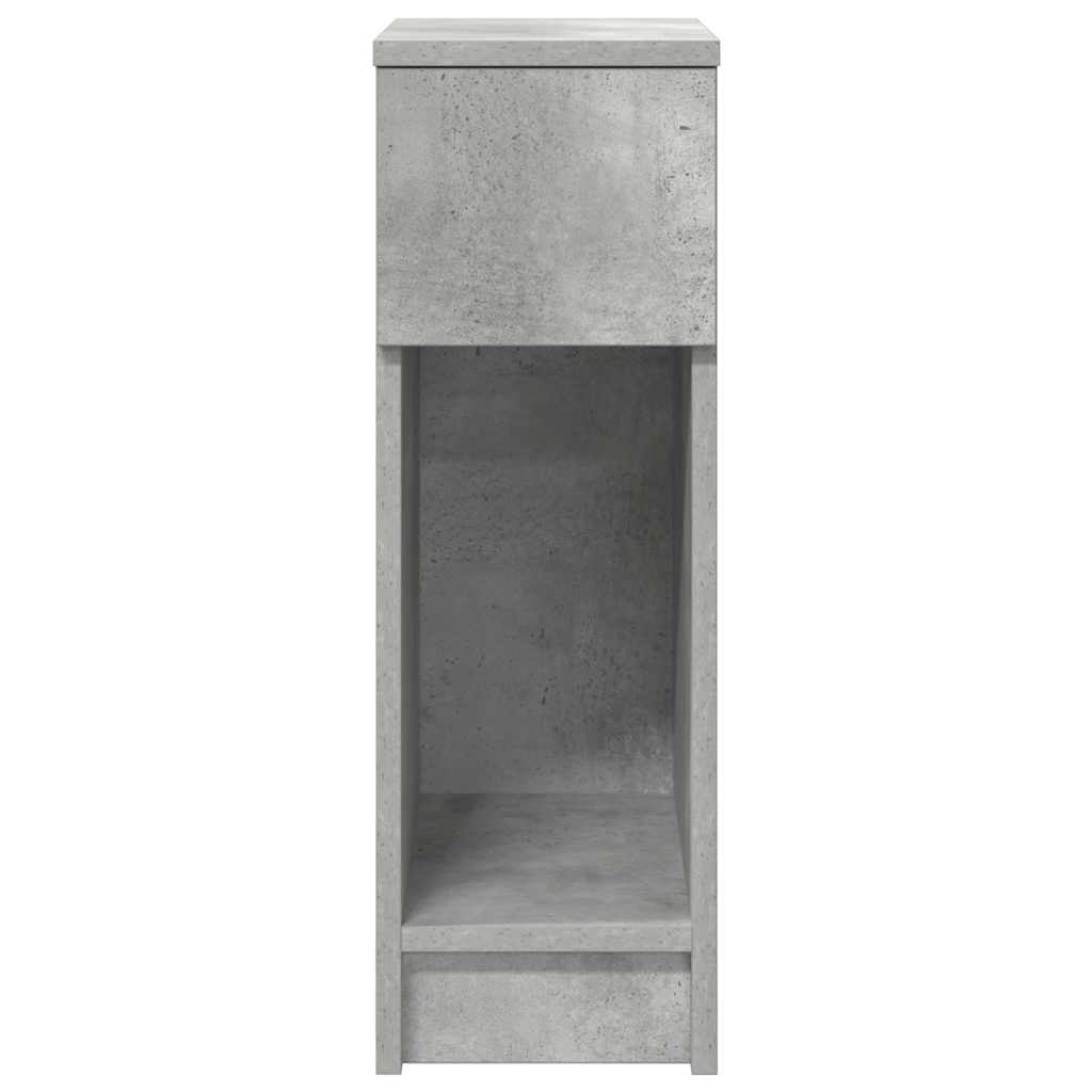 Noćni ormarić s ladicom beton sivi 20x36x60 cm