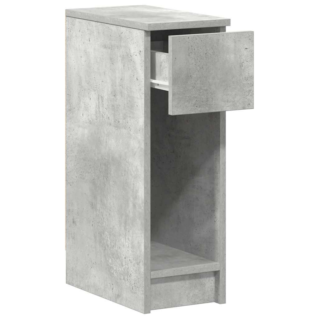 Noćni ormarić s ladicom beton sivi 20x36x60 cm