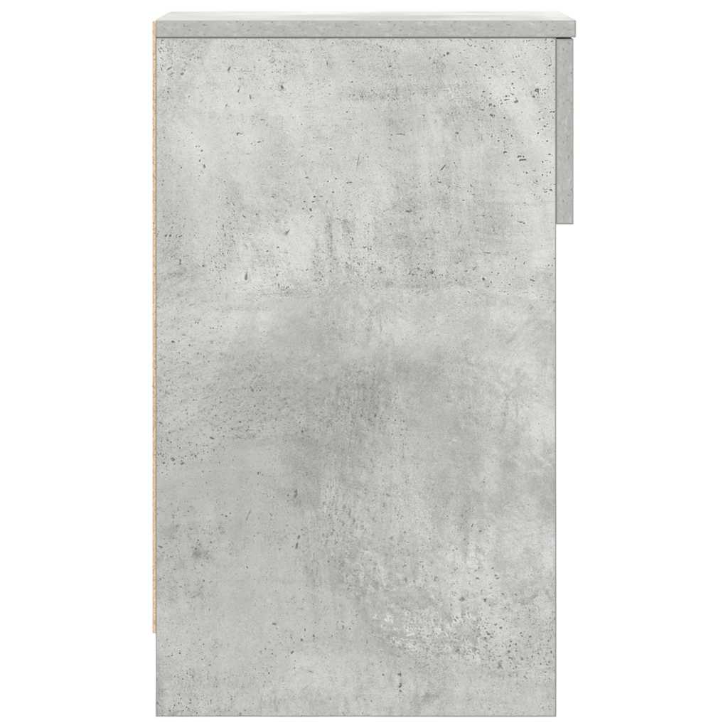 Noćni ormarić s ladicom beton sivi 20x36x60 cm