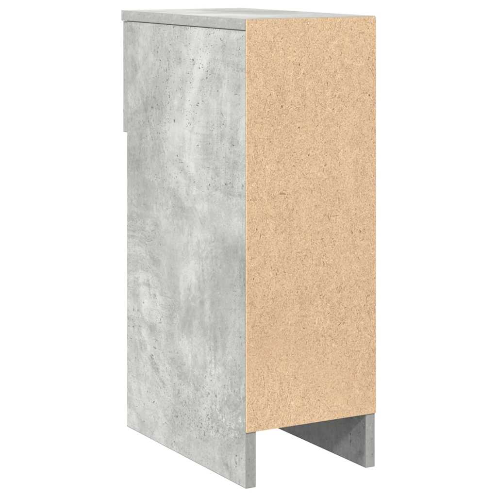 Noćni ormarić s ladicom beton sivi 20x36x60 cm
