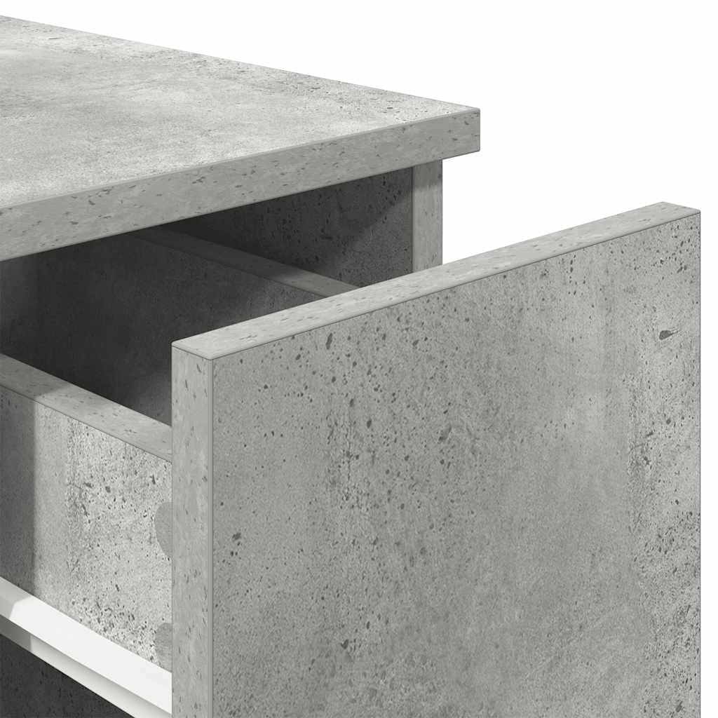 Noćni ormarić s ladicom beton sivi 20x36x60 cm
