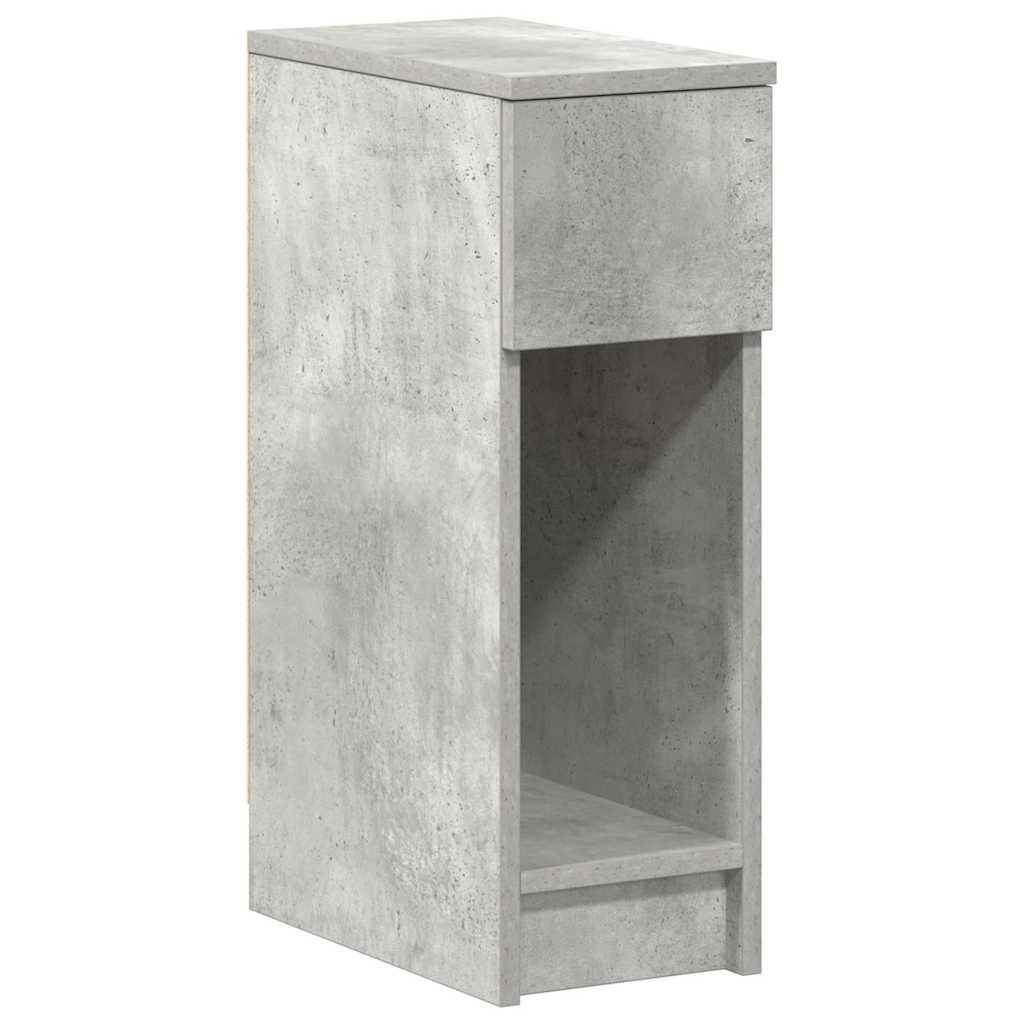 Noćni ormarići s ladicom 2 kom beton sivi 20x36x60 cm