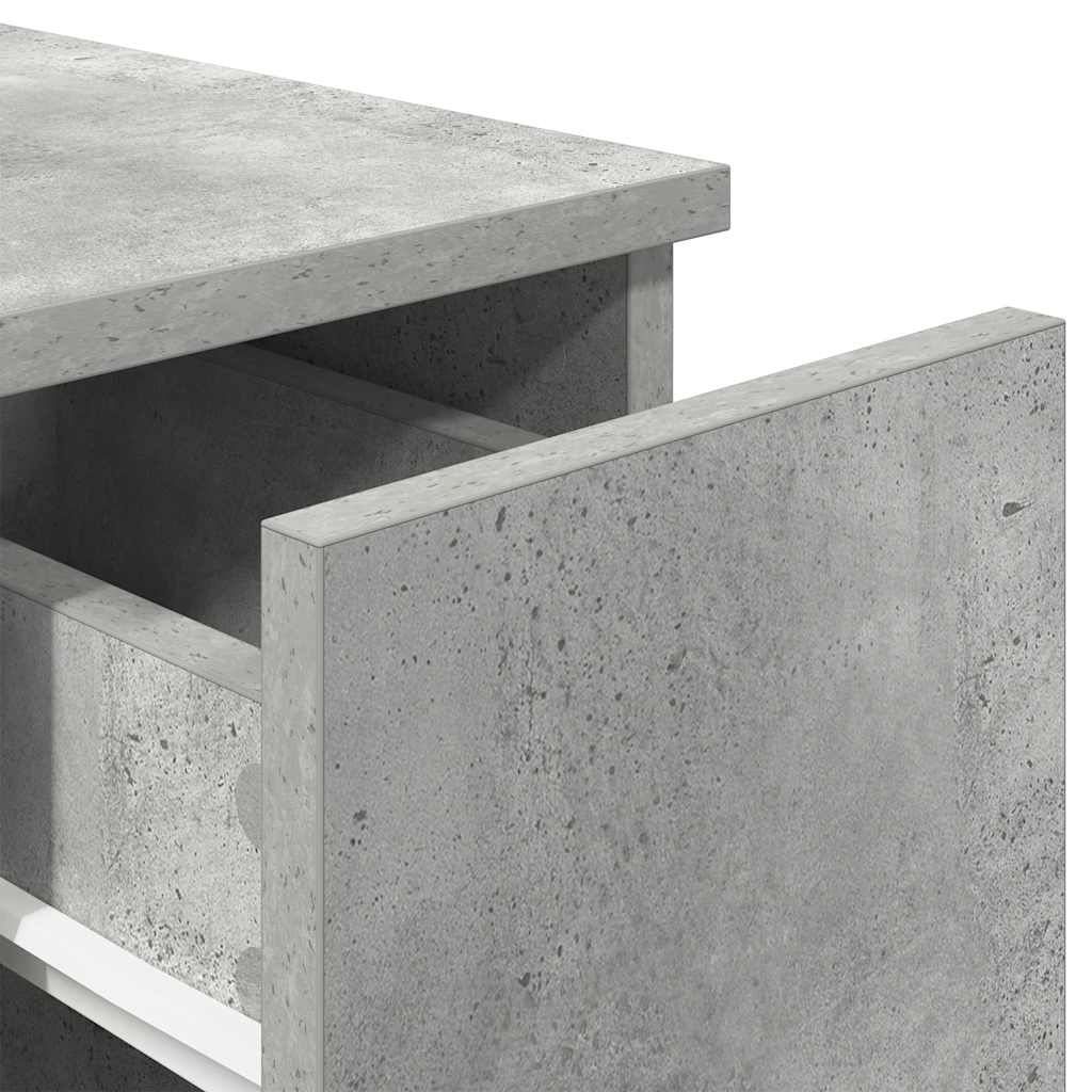Noćni ormarići s ladicom 2 kom beton sivi 20x36x60 cm