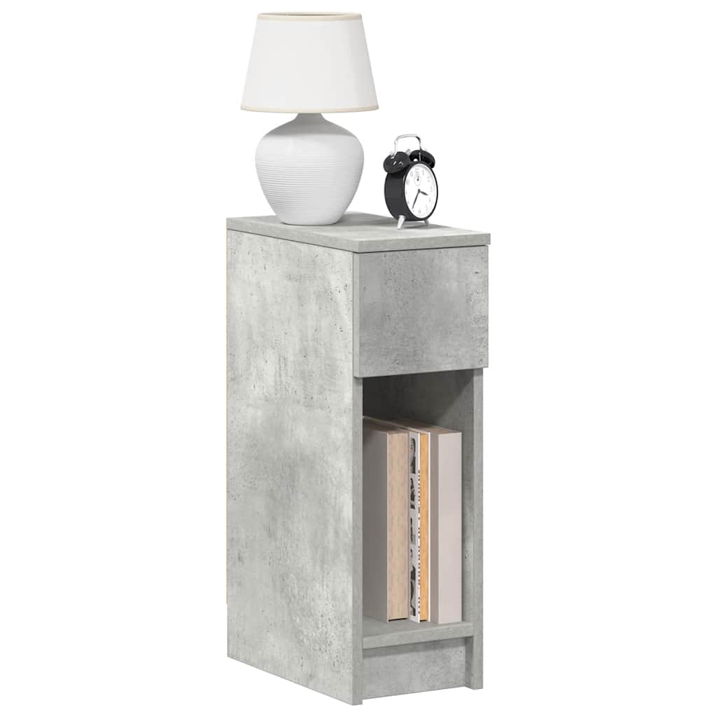 Noćni ormarići s ladicom 2 kom beton sivi 20x36x60 cm