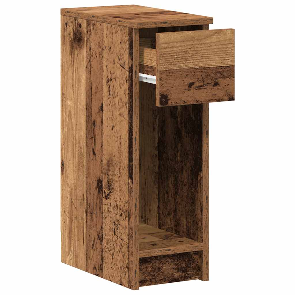 Noćni ormarići s ladicom 2 kom staro drvo 20x36x60 cm