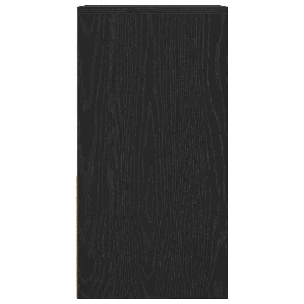 Noćni ormarić s ladicom crni hrast 35x34x66,5 cm