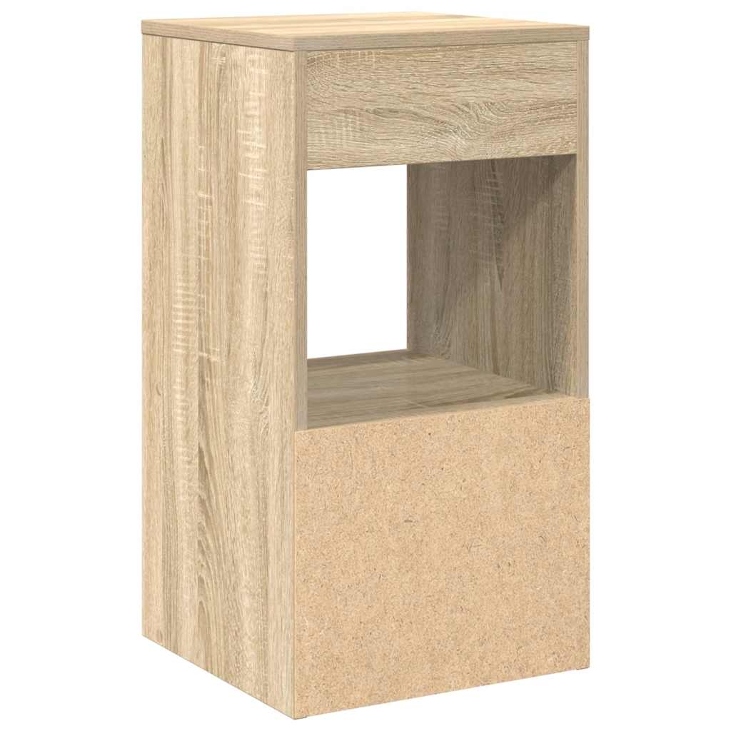 Noćni ormarići s ladicom 2 kom sonoma hrast 35x34x66,5 cm