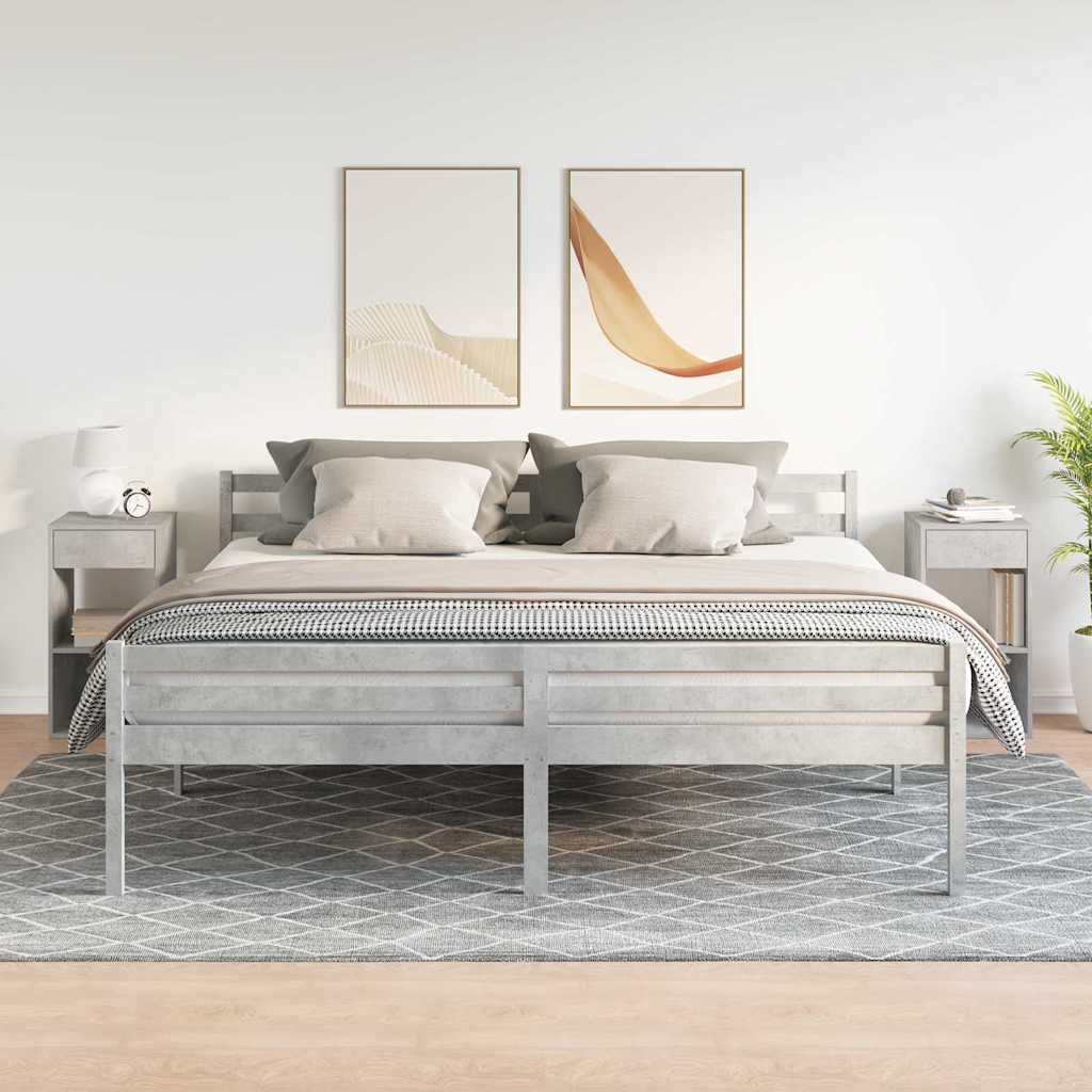 Noćni ormarići s ladicom 2 kom beton sivi 35x34x66,5 cm