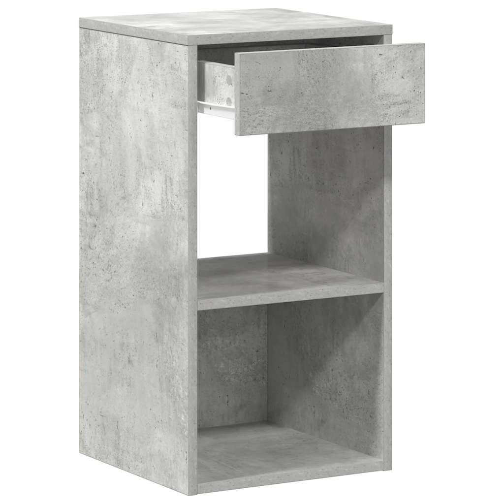Noćni ormarići s ladicom 2 kom beton sivi 35x34x66,5 cm