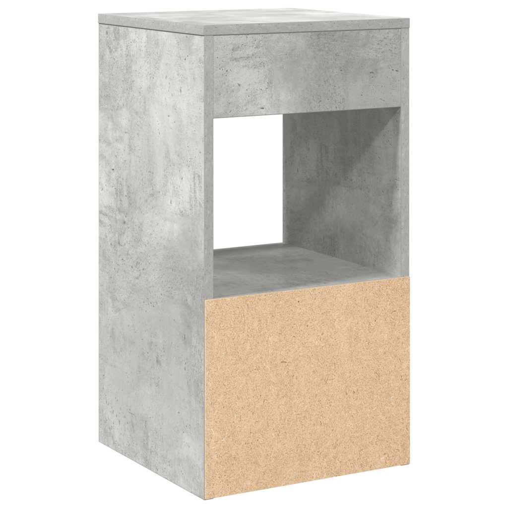 Noćni ormarići s ladicom 2 kom beton sivi 35x34x66,5 cm