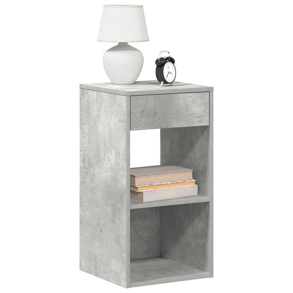 Noćni ormarići s ladicom 2 kom beton sivi 35x34x66,5 cm