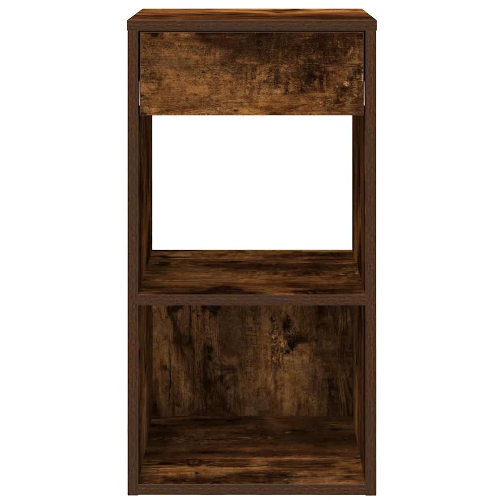 Noćni ormarići s ladicom 2 kom dimljeni hrast 35x34x66,5 cm