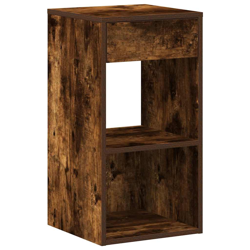 Noćni ormarići s ladicom 2 kom dimljeni hrast 35x34x66,5 cm