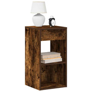 Noćni ormarići s ladicom 2 kom dimljeni hrast 35x34x66,5 cm