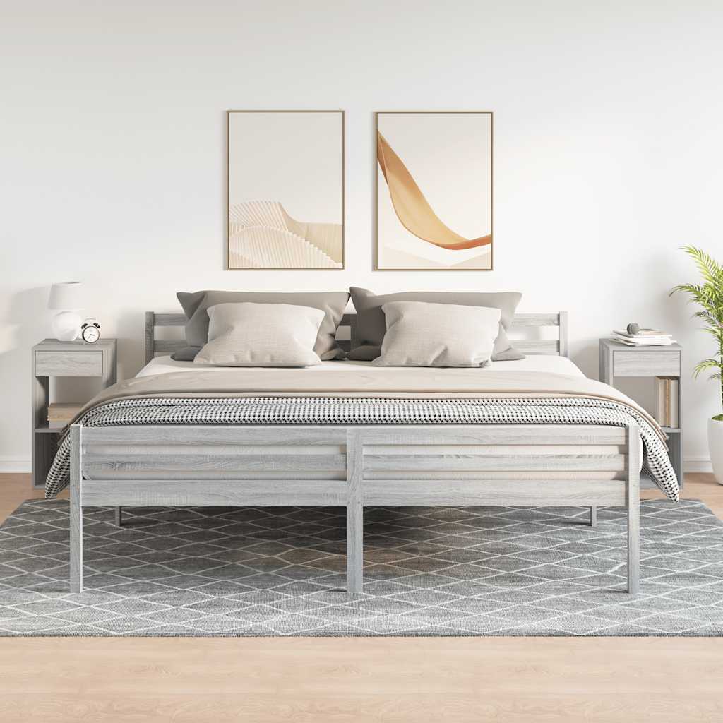 Noćni ormarići s ladicom 2 kom siva sonoma 35x34x66,5 cm