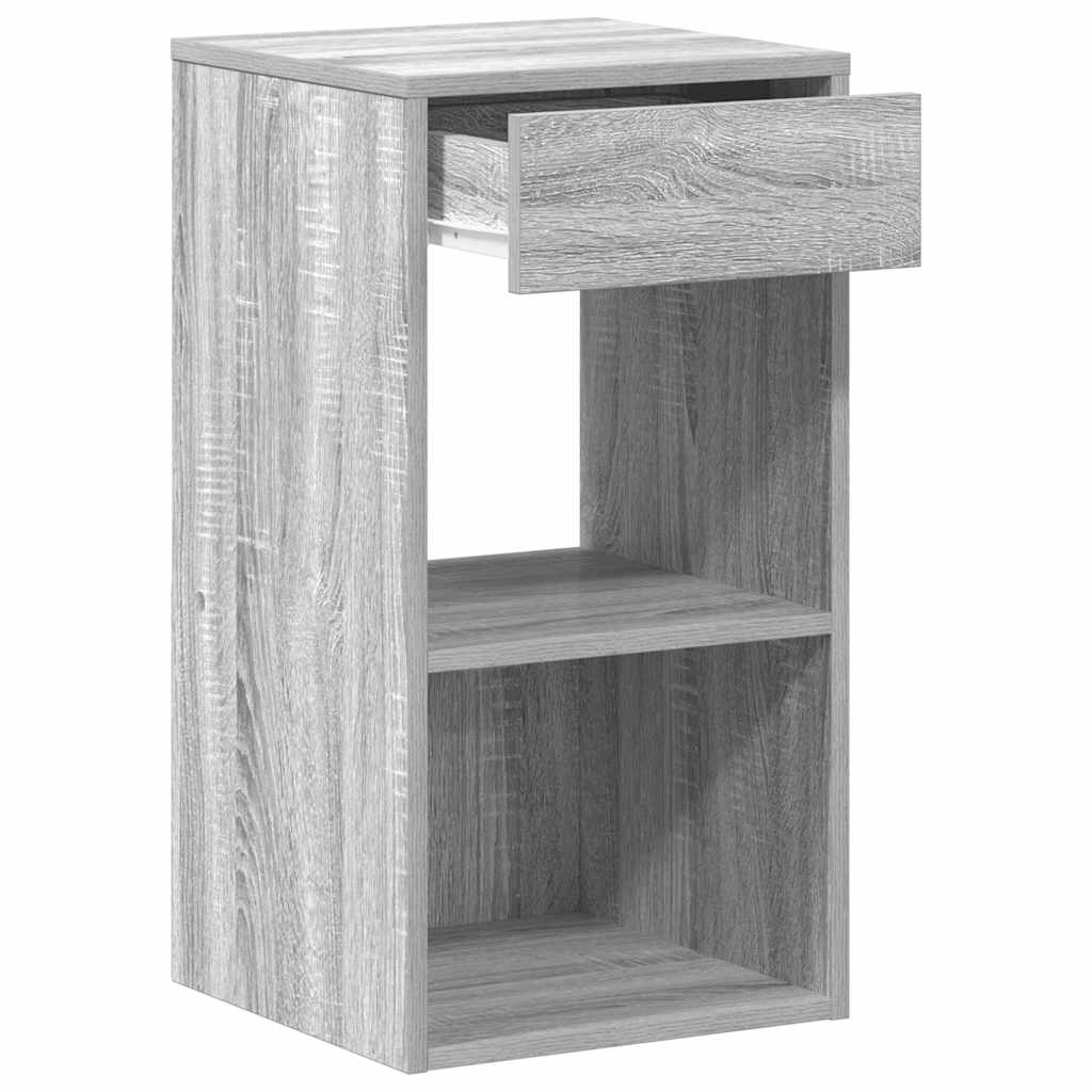Noćni ormarići s ladicom 2 kom siva sonoma 35x34x66,5 cm