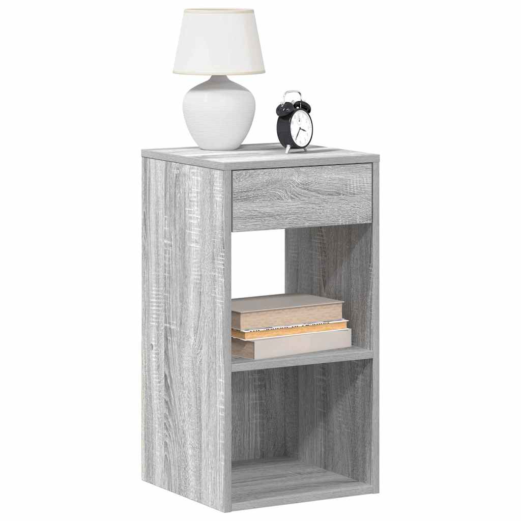 Noćni ormarići s ladicom 2 kom siva sonoma 35x34x66,5 cm
