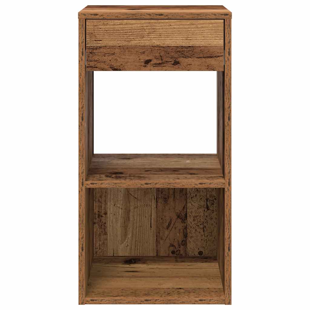 Noćni ormarići s ladicom 2 kom staro drvo 35x34x66,5 cm