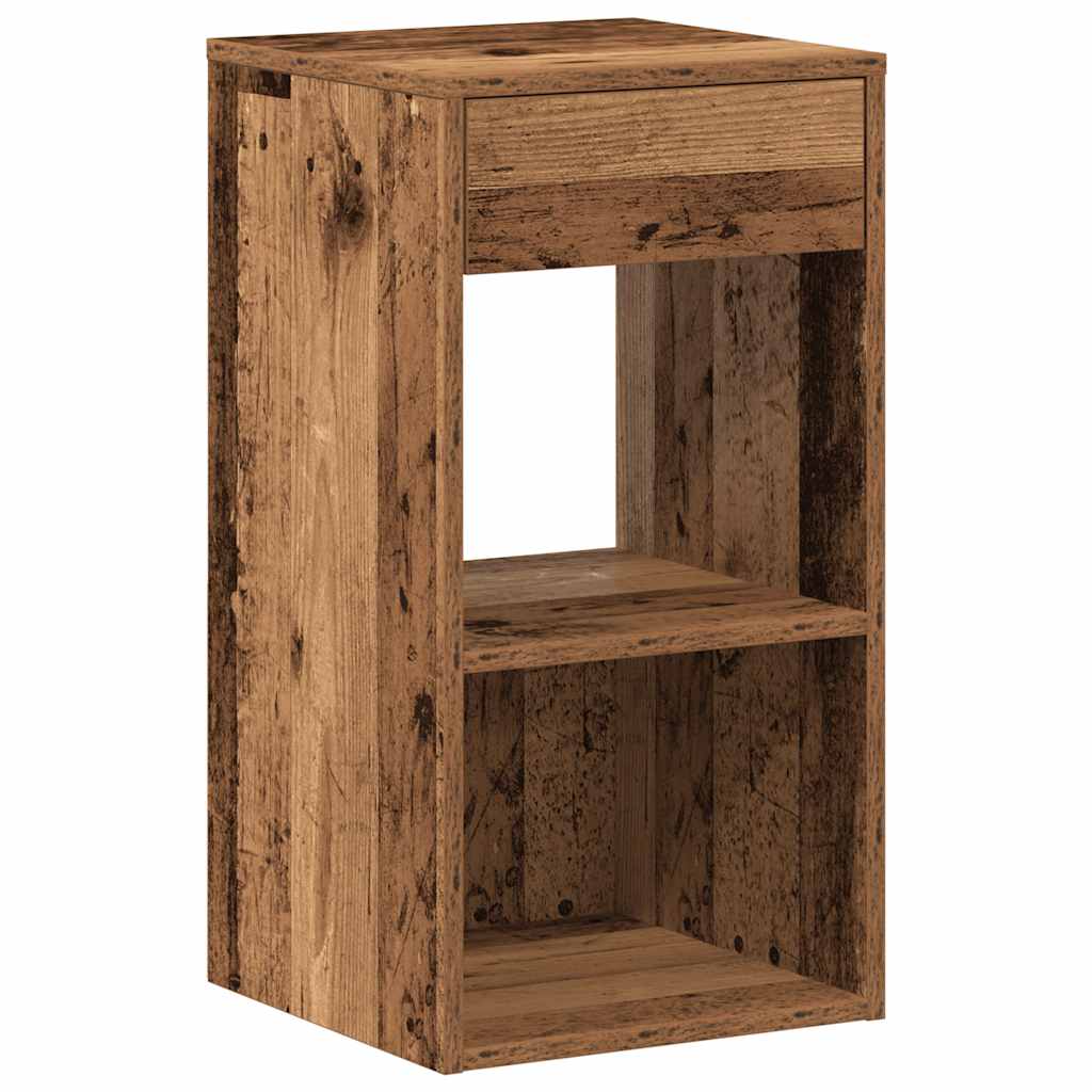 Noćni ormarići s ladicom 2 kom staro drvo 35x34x66,5 cm