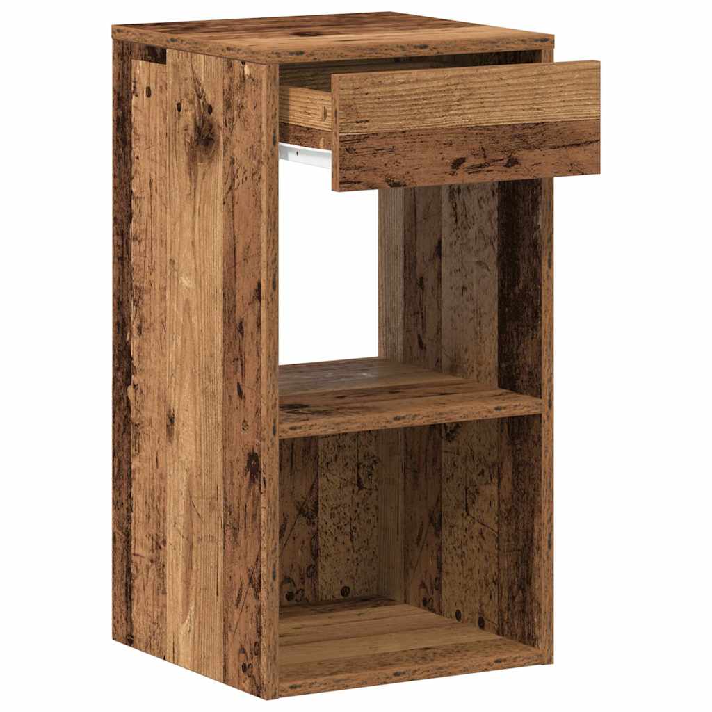 Noćni ormarići s ladicom 2 kom staro drvo 35x34x66,5 cm