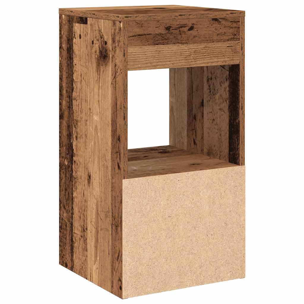 Noćni ormarići s ladicom 2 kom staro drvo 35x34x66,5 cm