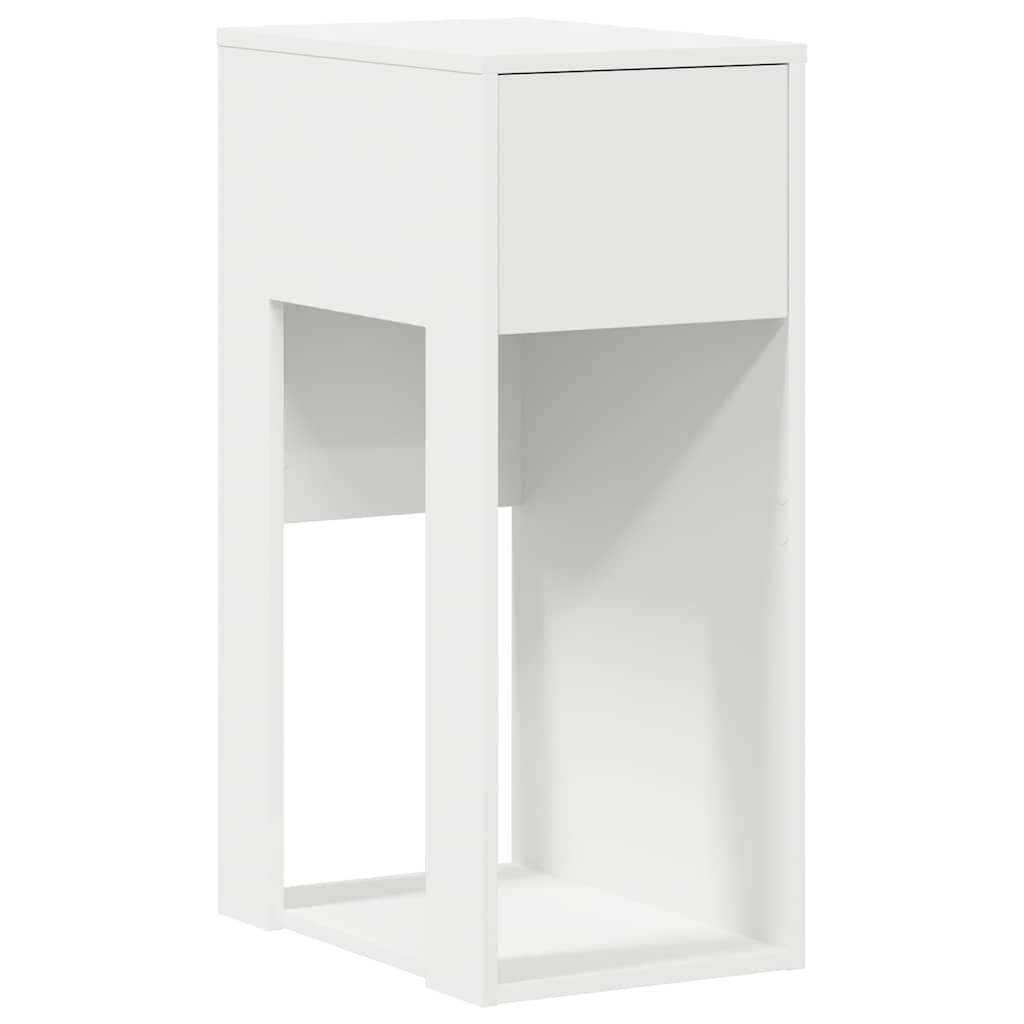 Tower stalak za računalo s ladicom bijeli 30x44x74 cm