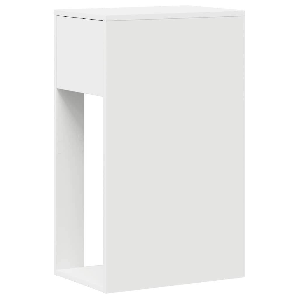 Tower stalak za računalo s ladicom bijeli 30x44x74 cm
