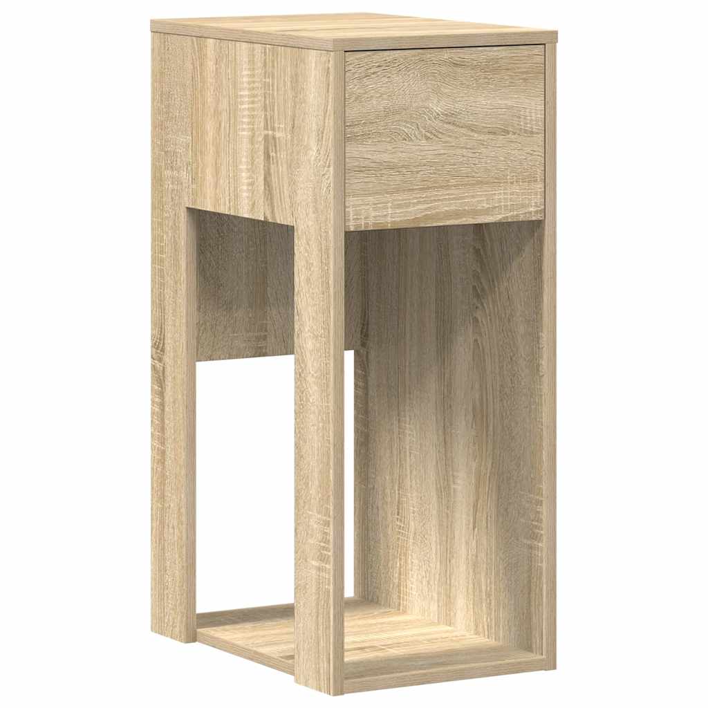 Tower stalak za računalo s ladicom boja hrasta 30x44x74 cm