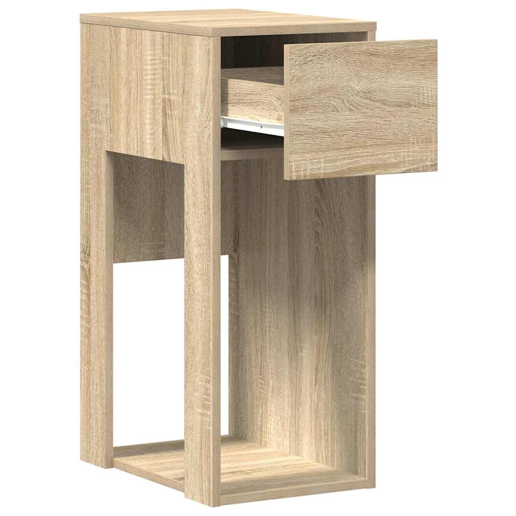 Tower stalak za računalo s ladicom boja hrasta 30x44x74 cm