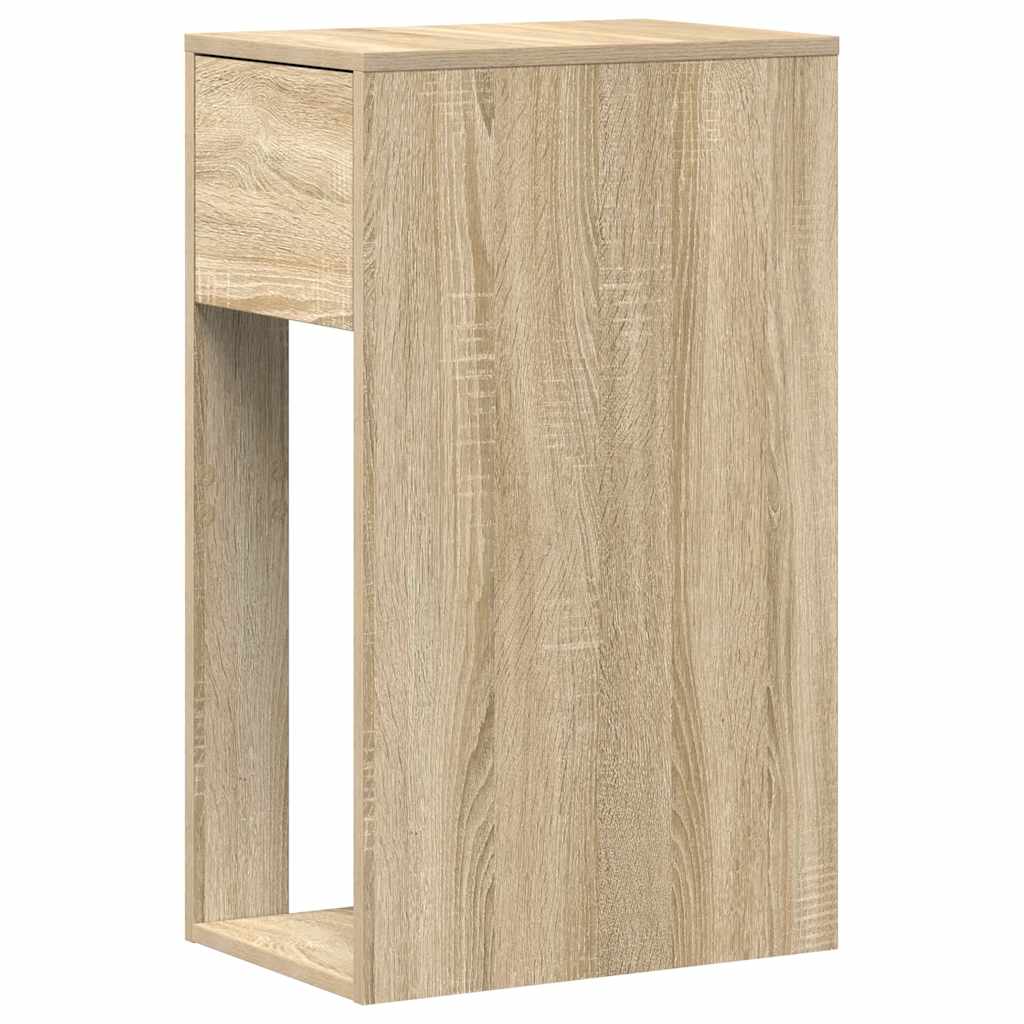 Tower stalak za računalo s ladicom boja hrasta 30x44x74 cm
