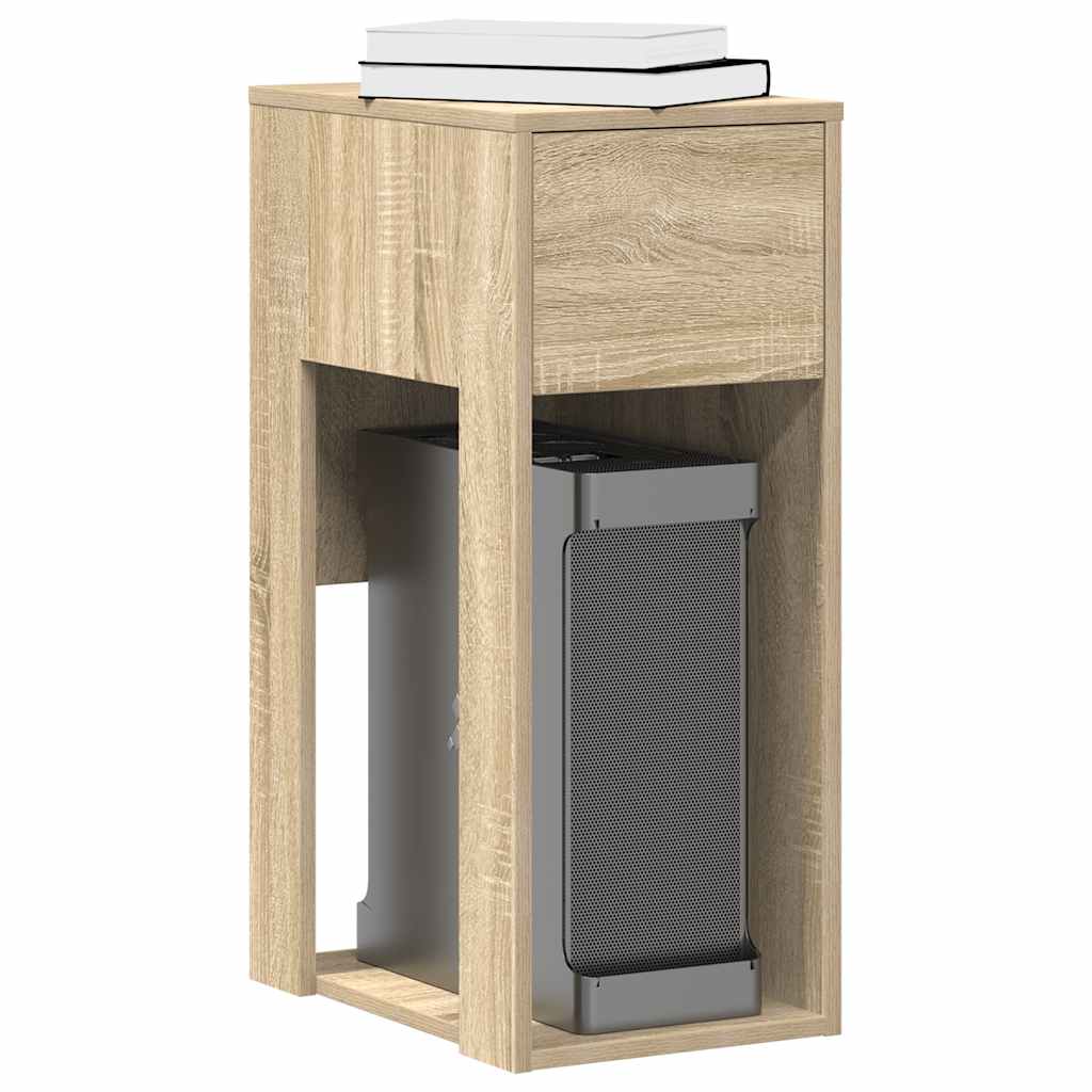 Tower stalak za računalo s ladicom boja hrasta 30x44x74 cm
